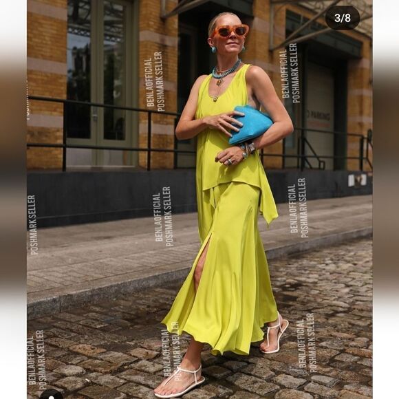 ZARA FLOWY DRESS WITH CAPE ZW COLLECTION - Picture 5 of 12